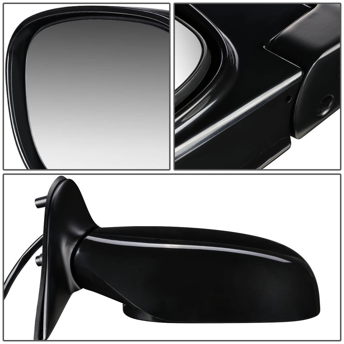 RETROVISOR MIRROR - OEM - 99-00 NISSAN PATHFINDER - POWERED - HEATED - PAINTABLE - BLACK - RIGHT