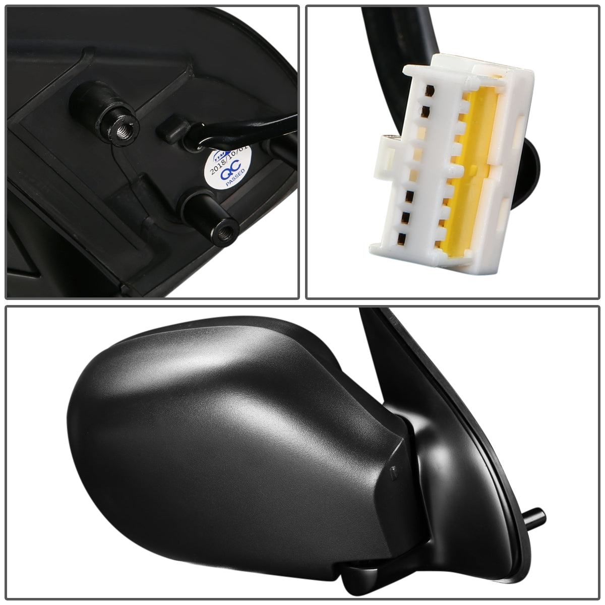 RETROVISOR MIRROR - OEM - 01-04 NISSAN PATHFINDER - POWERED - HEATED - TEXTURED - BLACK - RIGHT