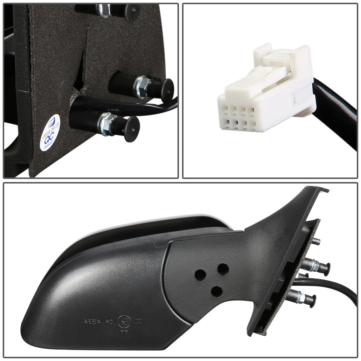 RETROVISOR MIRROR - OEM - 12-14 NISSAN VERSA - POWERED - TEXTURED - BLACK - RIGHT