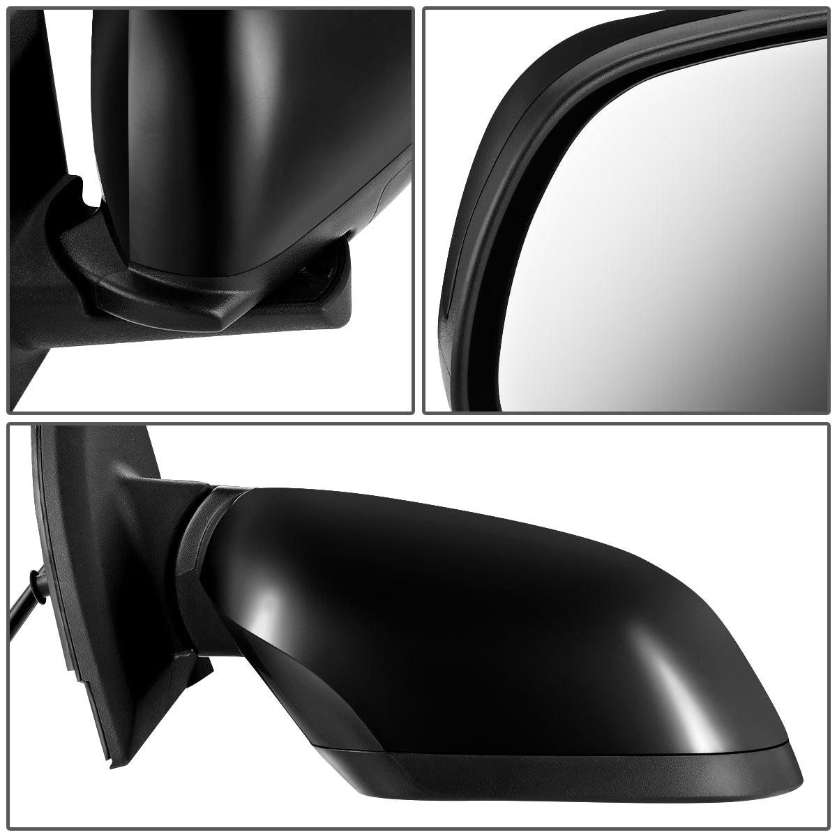 RETROVISOR MIRROR - OEM - 10-15 NISSAN LEAF - POWERED - HEATED - FOLDING - BLACK MATERIAL - RIGHT