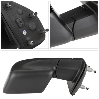 RETROVISOR MIRROR - OEM - 12-18 NISSAN CARGO VAN - POWERED - FOLDING - W/ DUAL GLASS - TEXTURED - BLACK - RIGHT