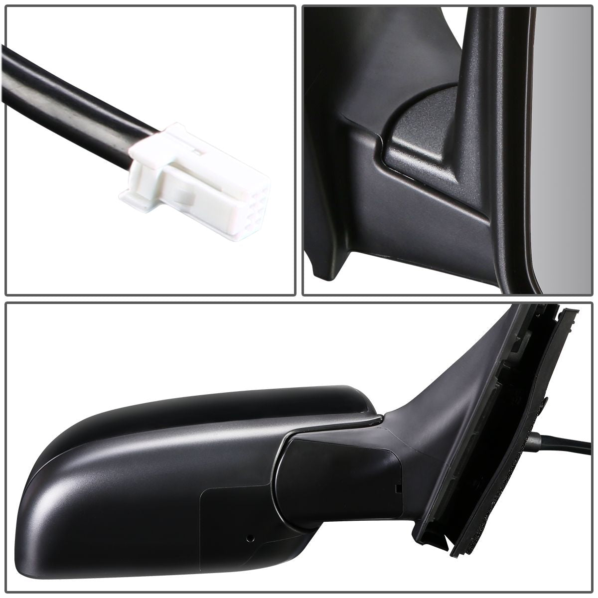 RETROVISOR MIRROR - OEM - 08-13 NISSAN ROGUE - POWERED - HEATED - PAINTABLE - BLACK - RIGHT