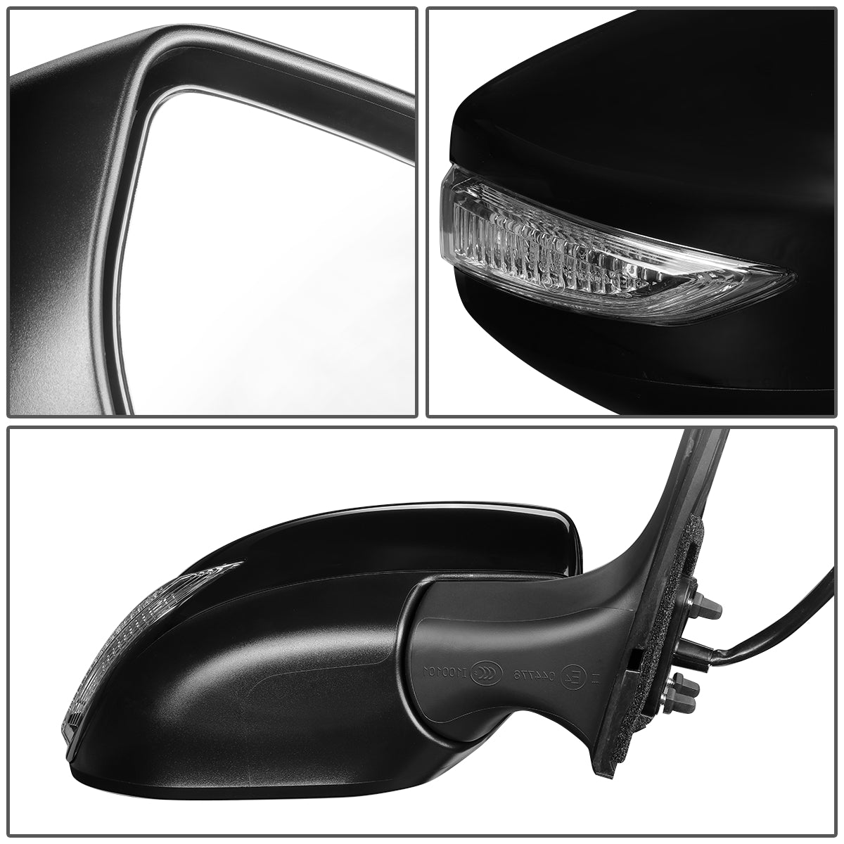 RETROVISOR MIRROR - OEM - 13-15 NISSAN SENTRA - POWERED - HEATED - TEXTURED - BLACK - RIGHT