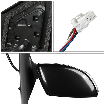 RETROVISOR MIRROR - OEM - 13-15 NISSAN SENTRA - POWERED - HEATED - TEXTURED - BLACK - RIGHT