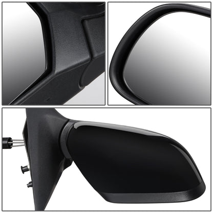 RETROVISOR MIRROR - OEM - 12-14 NISSAN VERSA 4-DR - MANUAL - W/ CABLE - FOLDING - BLACK MATERIAL - RIGHT