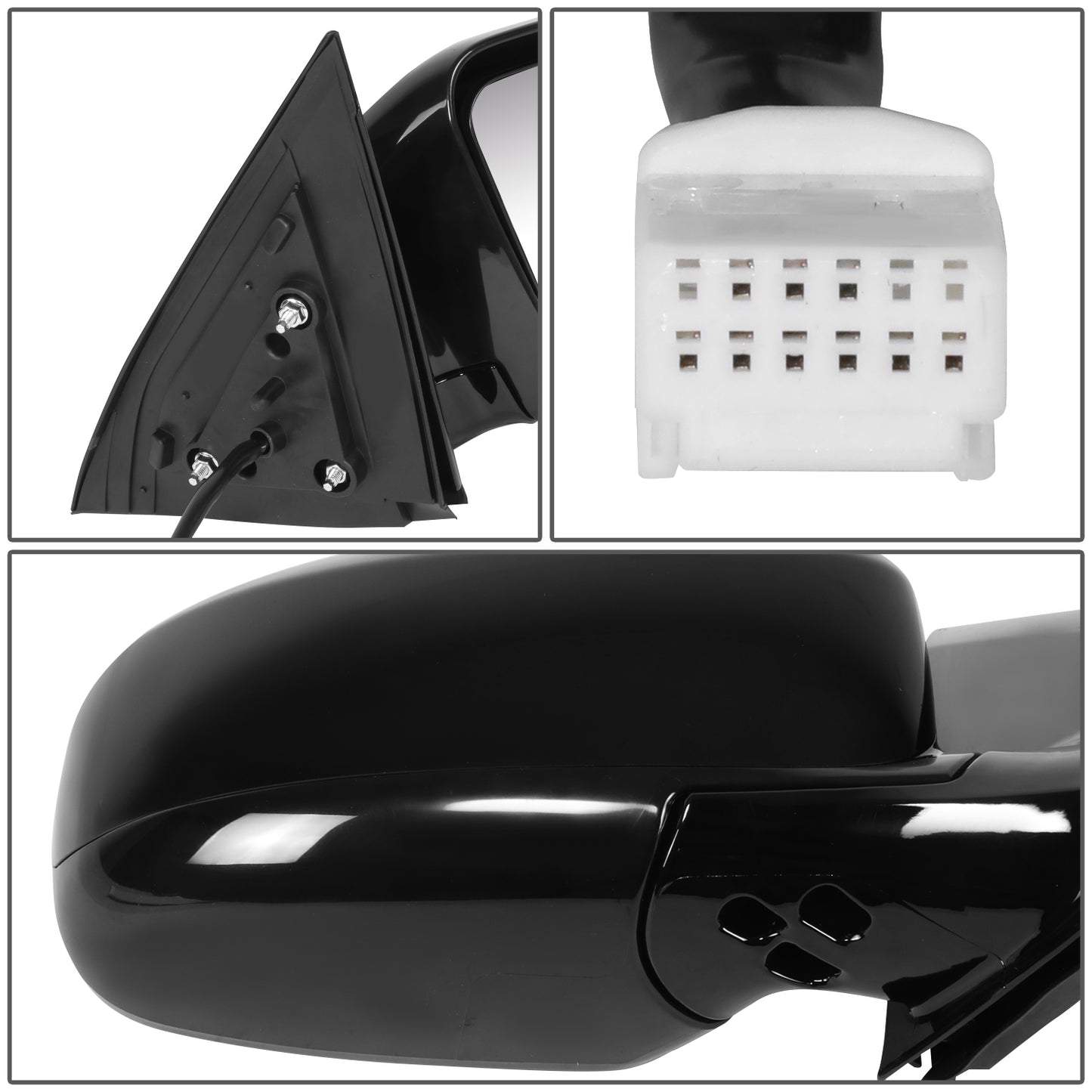 RETROVISOR MIRROR - OE STYLE - NISSAN PATHFINDER 13-20 - WITH POWER WITH HEATED WITH MEMORY - PASSENGER SIDE - PAINT TO MATCH - BLACK