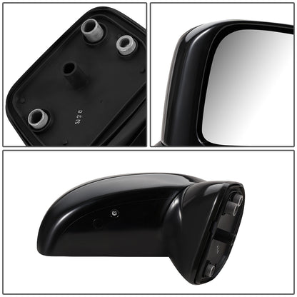 RETROVISOR MIRROR - OEM - 07-11 NISSAN VERSA 4-DR - MANUAL - FOLDING - BLACK MATERIAL - RIGHT