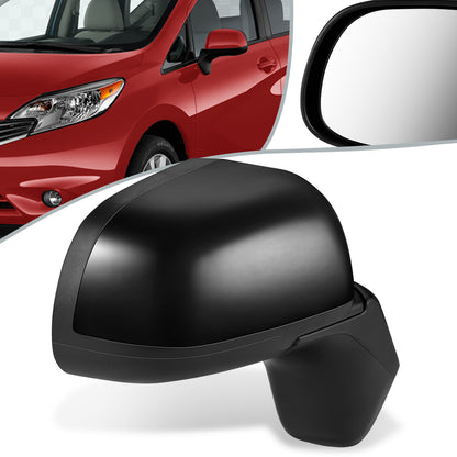 RETROVISOR MIRROR - OEM - 14-16 NISSAN VERSA NOTE - POWERED - FOLDING - BLACK MATERIAL - RIGHT