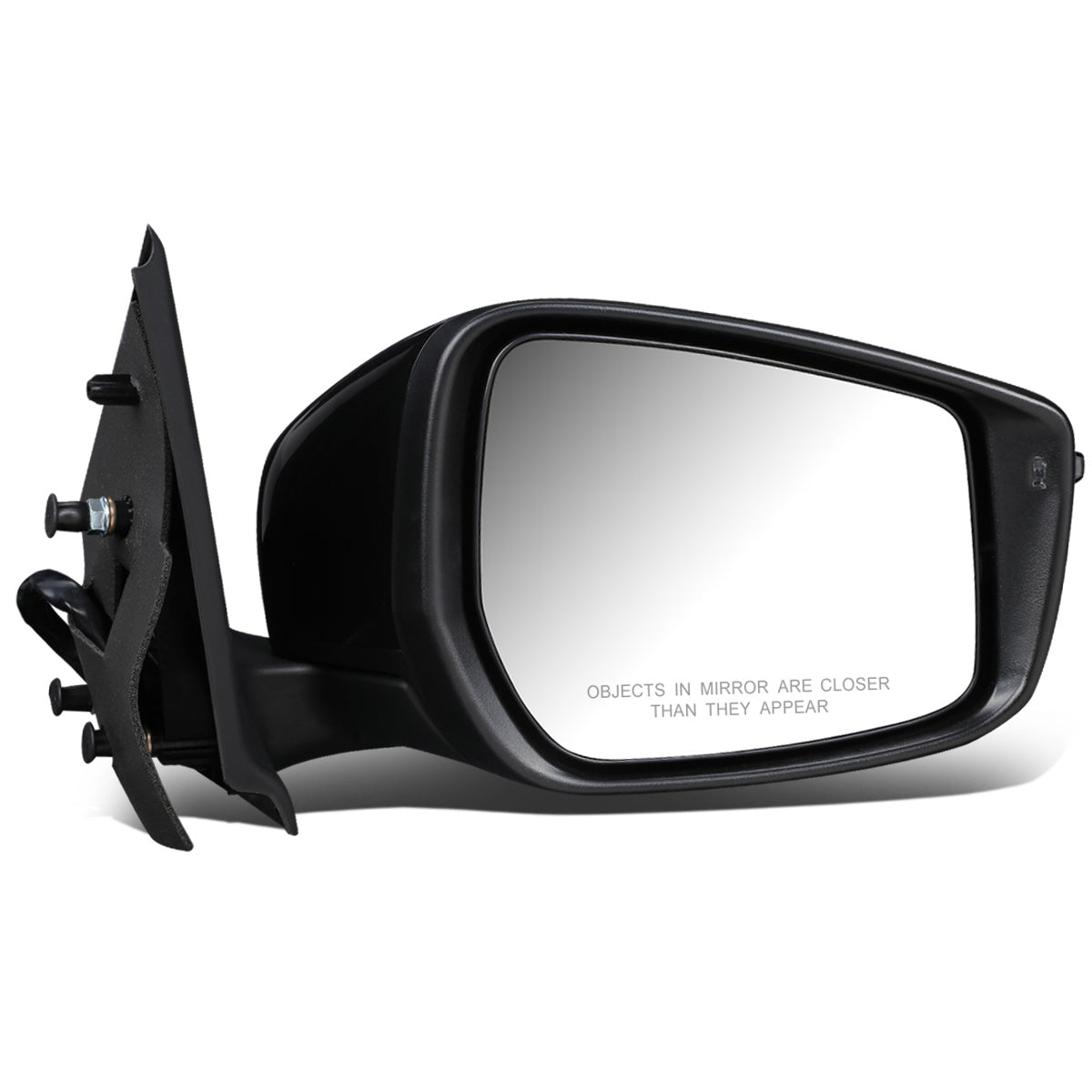 RETROVISOR MIRROR - OEM - 15-19 NISSAN VERSA 4-DR - POWERED - W/ SIGNAL LIGHT - FOLDING - BLACK MATERIAL - RIGHT