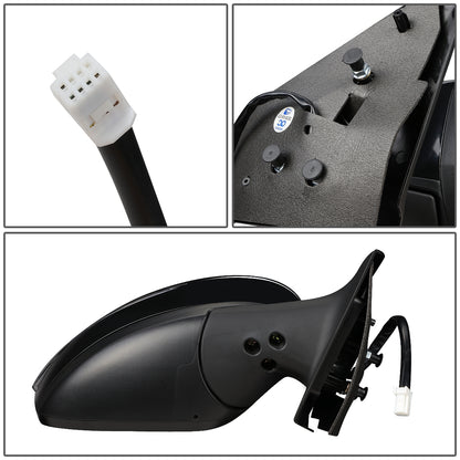 RETROVISOR MIRROR - OEM - 15-19 NISSAN VERSA 4-DR - POWERED - W/ SIGNAL LIGHT - FOLDING - BLACK MATERIAL - RIGHT