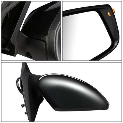 RETROVISOR MIRROR - OEM - 15-19 NISSAN VERSA 4-DR - POWERED - W/ SIGNAL LIGHT - FOLDING - BLACK MATERIAL - RIGHT