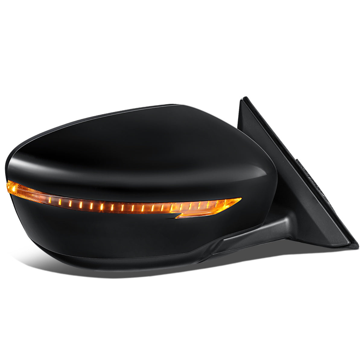 RETROVISOR MIRROR - OEM - 14-16 NISSAN ROGUE - POWERED - W/ SIGNAL LIGHT - FOLDING - BLACK MATERIAL - RIGHT