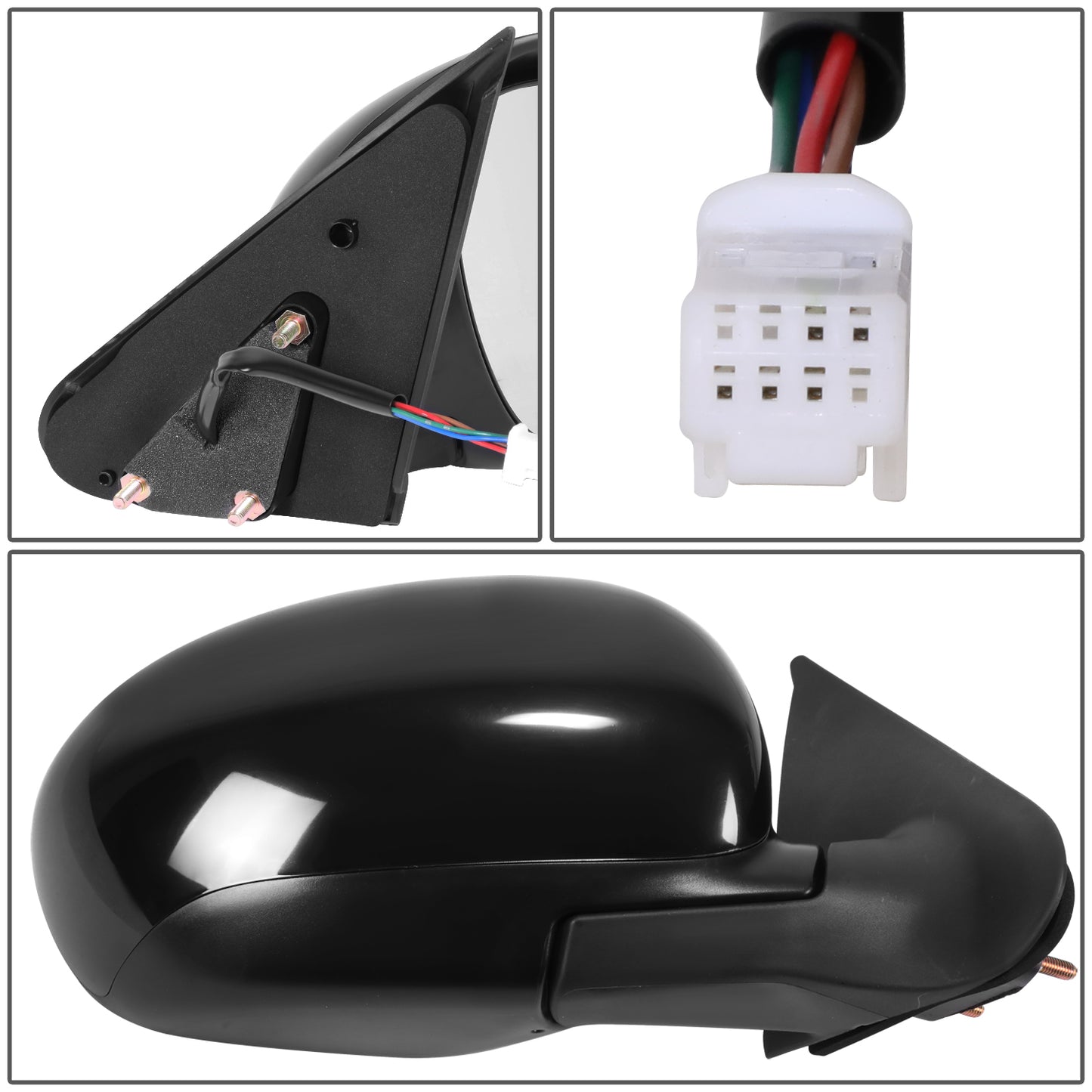 RETROVISOR MIRROR - OE STYLE - NISSAN JUKE 11-14 - WITH POWER WITH HEATED - PASSENGER SIDE - PAINT TO MATCH - BLACK