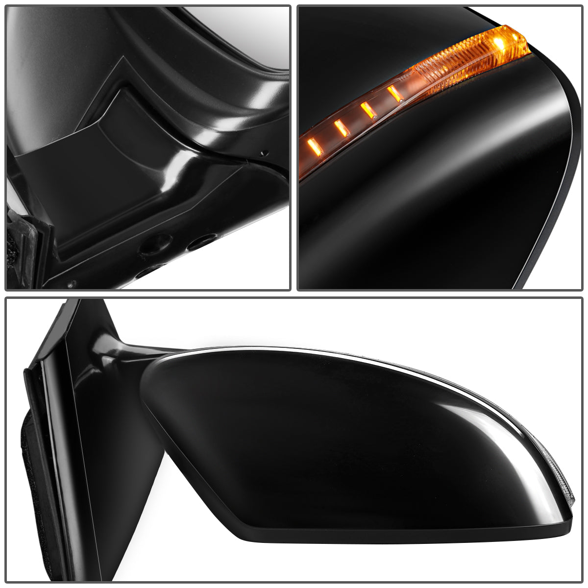 RETROVISOR MIRROR - OEM - 15-18 NISSAN MURANO - POWERED - W/ SIGNAL LIGHT - FOLDING - BLACK MATERIAL - RIGHT