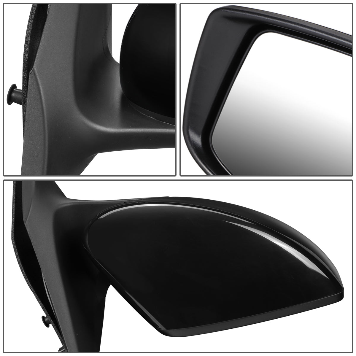 RETROVISOR MIRROR - OEM - 15-19 NISSAN VERSA 4-DR - POWERED - FOLDING - BLACK MATERIAL - RIGHT