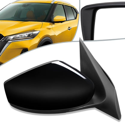 RETROVISOR MIRROR - OEM - 15-19 NISSAN VERSA 4-DR - POWERED - FOLDING - BLACK MATERIAL - RIGHT