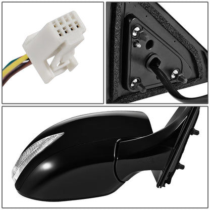 RETROVISOR MIRROR - OEM - 16-18 NISSAN MAXIMA - POWERED - FOLDING - BLACK MATERIAL - RIGHT