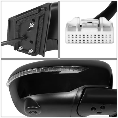 RETROVISOR MIRROR - OE STYLE - NISSAN MURANO 15-16 - WITH POWER WITH HEATED WITH CAMERA WITH SIGNAL - PASSENGER SIDE - PAINT TO MATCH - BLACK