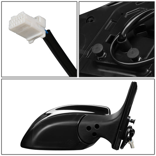 RETROVISOR MIRROR - OEM - 13-15 NISSAN SENTRA - POWERED - HEATED - FOLDING - BLACK MATERIAL - RIGHT