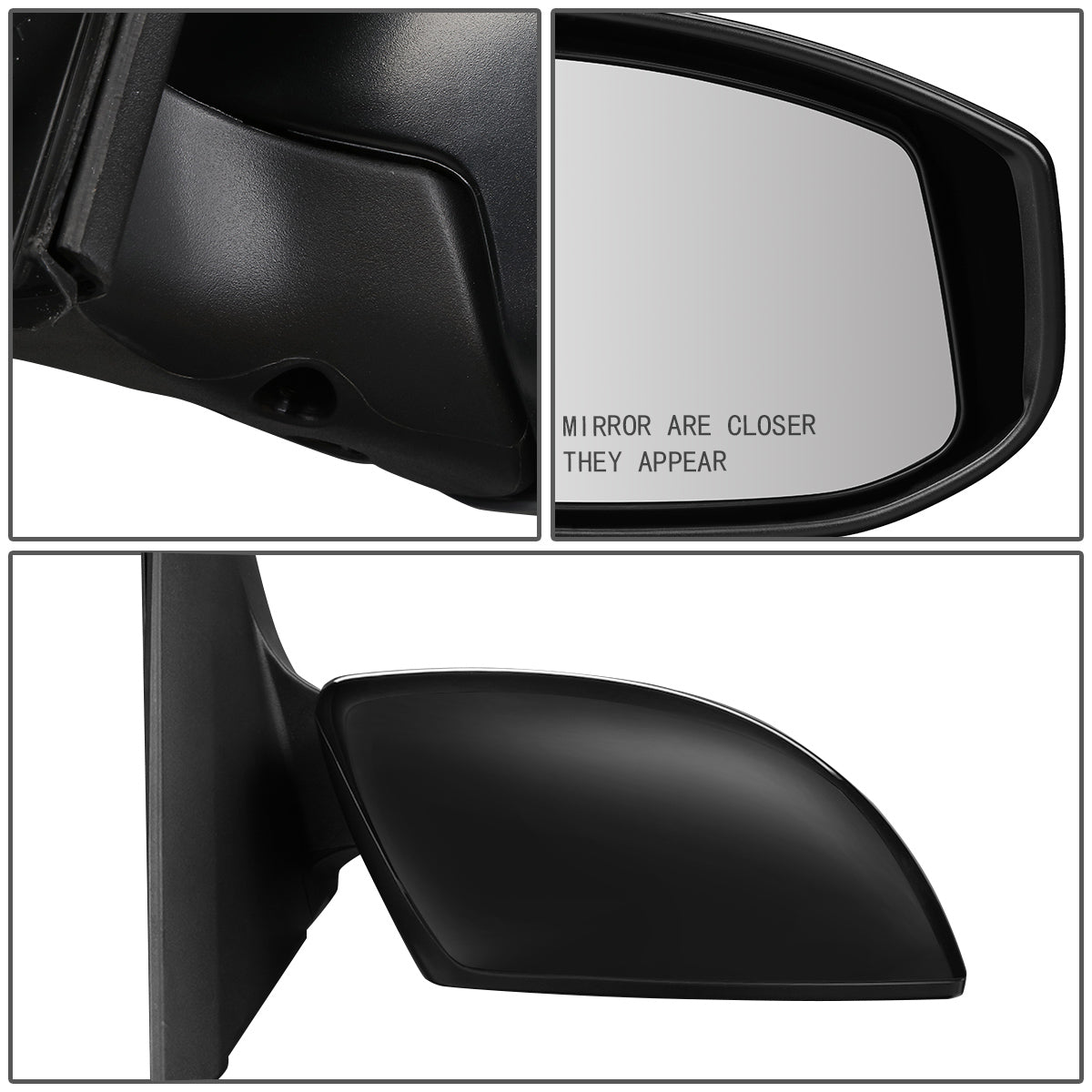RETROVISOR MIRROR - OEM - 13-15 NISSAN SENTRA - POWERED - HEATED - FOLDING - BLACK MATERIAL - RIGHT