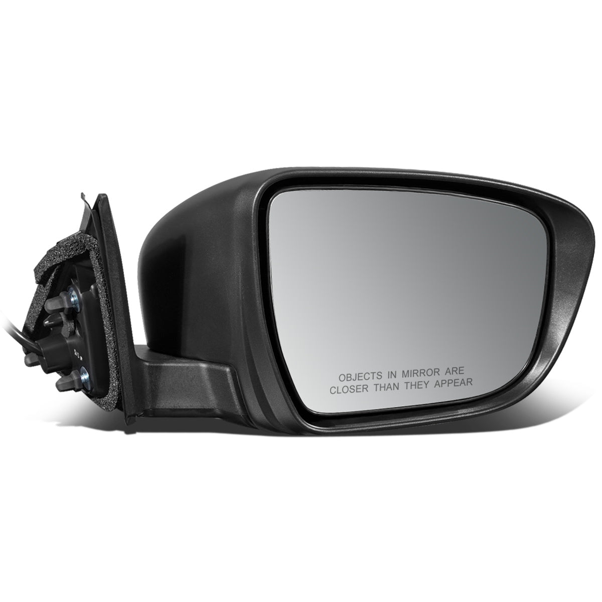 RETROVISOR MIRROR - OEM - 14-16 NISSAN ROGUE - POWERED - FOLDING - BLACK MATERIAL - RIGHT