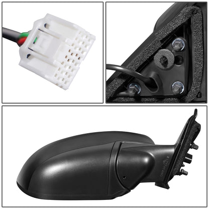 RETROVISOR MIRROR - OEM - 14-16 NISSAN ROGUE - POWERED - FOLDING - BLACK MATERIAL - RIGHT