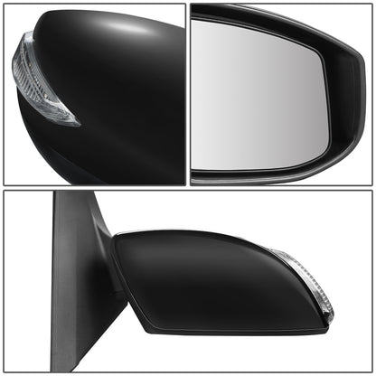RETROVISOR MIRROR - OEM - 13-15 NISSAN SENTRA - POWERED - W/ SIGNAL LIGHT - FOLDING - BLACK MATERIAL - RIGHT