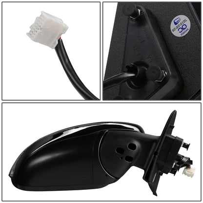 RETROVISOR MIRROR - OEM - 11-12 NISSAN JUKE - POWERED - W/ SIGNAL LIGHT - FOLDING - BLACK MATERIAL - RIGHT