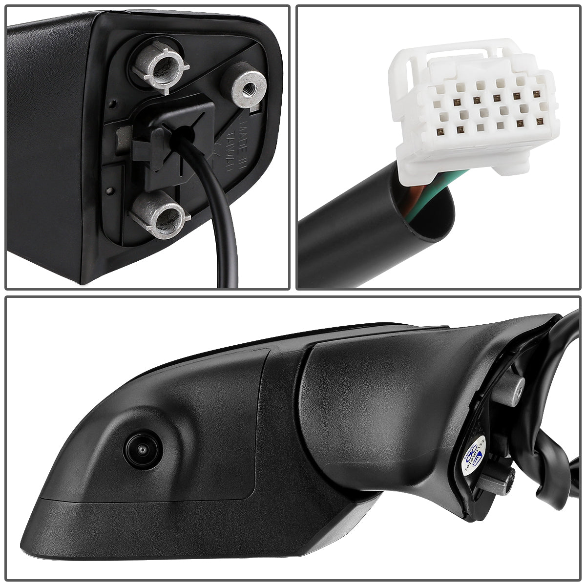 RETROVISOR MIRROR - OEM - 14-16 NISSAN VERSA NOTE - POWERED - HEATED - W/ CAMERA - FOLDING - BLACK MATERIAL - RIGHT