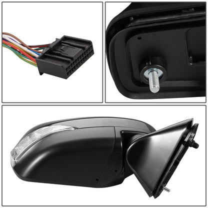 RETROVISOR MIRROR - OEM - 11-17 NISSAN QUEST - POWERED - HEATED - W/ SIGNAL LIGHT - W/ MEMORY - W/ BSD - FOLDING - BLACK MATERIAL - RIGHT