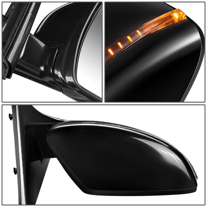 RETROVISOR MIRROR - OEM - 13-16 NISSAN PATHFINDER - POWERED - HEATED - W/ SIGNAL LIGHT - FOLDING - BLACK MATERIAL - RIGHT