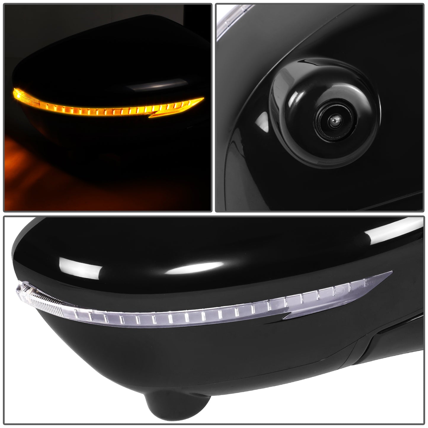 RETROVISOR MIRROR - OE STYLE - NISSAN PATHFINDER 17 - WITH POWER WITH HEATED WITH CAMERA - PASSENGER SIDE - PAINT TO MATCH - BLACK