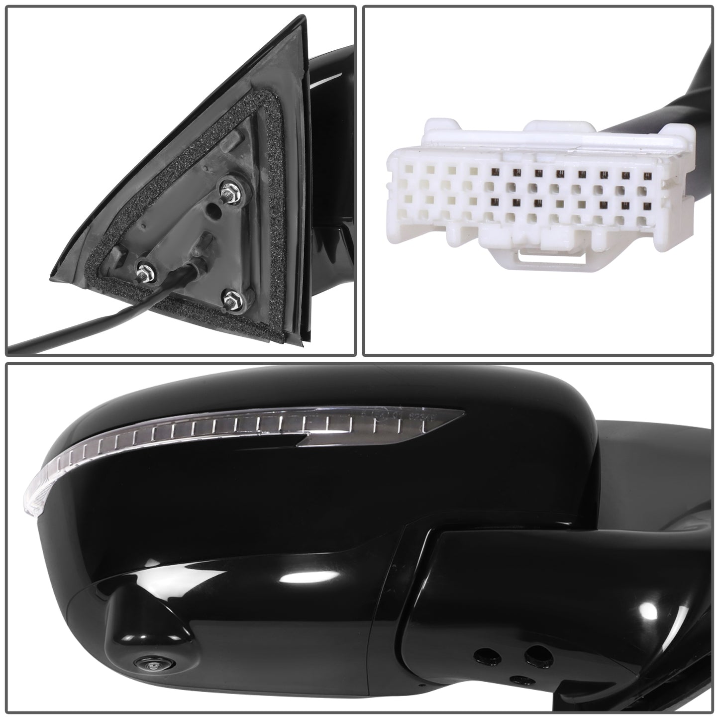 RETROVISOR MIRROR - OE STYLE - NISSAN PATHFINDER 17 - WITH POWER WITH HEATED WITH CAMERA - PASSENGER SIDE - PAINT TO MATCH - BLACK