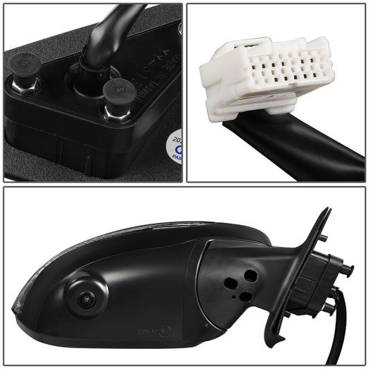 RETROVISOR MIRROR - OEM - 11-12 NISSAN JUKE - POWERED - HEATED - W/ SIGNAL LIGHT - W/ CAMERA - FOLDING - BLACK MATERIAL - RIGHT