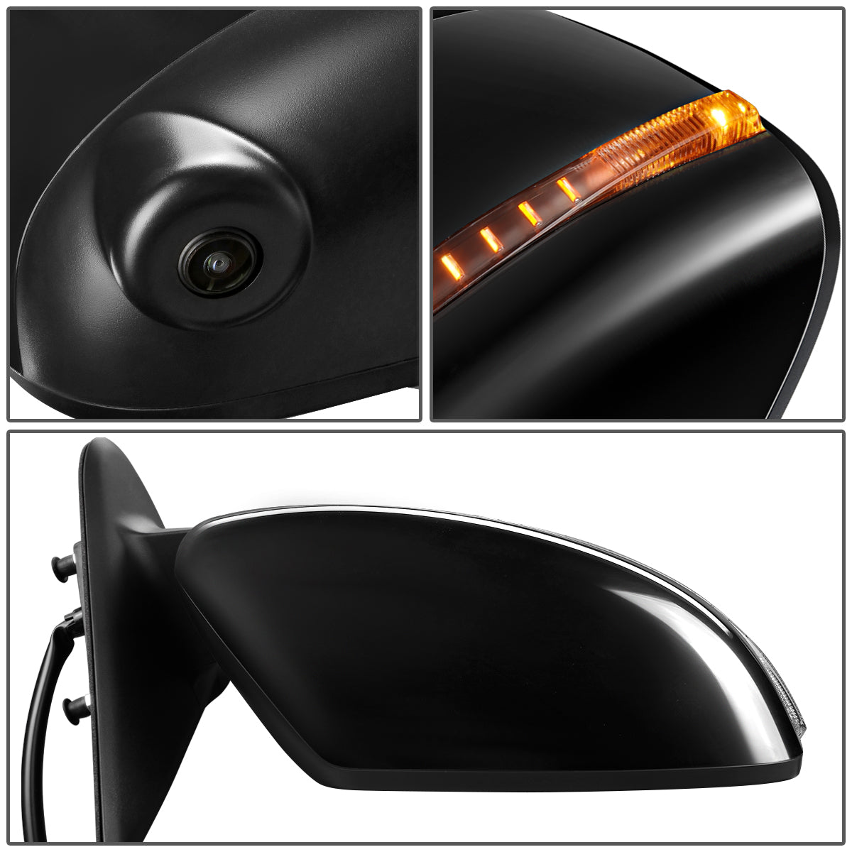 RETROVISOR MIRROR - OEM - 11-12 NISSAN JUKE - POWERED - HEATED - W/ SIGNAL LIGHT - W/ CAMERA - FOLDING - BLACK MATERIAL - RIGHT