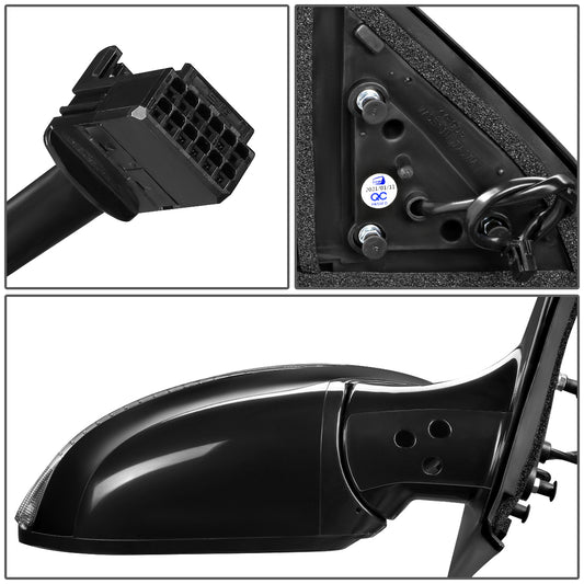 RETROVISOR MIRROR - OEM - 13-16 NISSAN PATHFINDER - POWERED - W/ SIGNAL LIGHT - FOLDING - BLACK MATERIAL - RIGHT