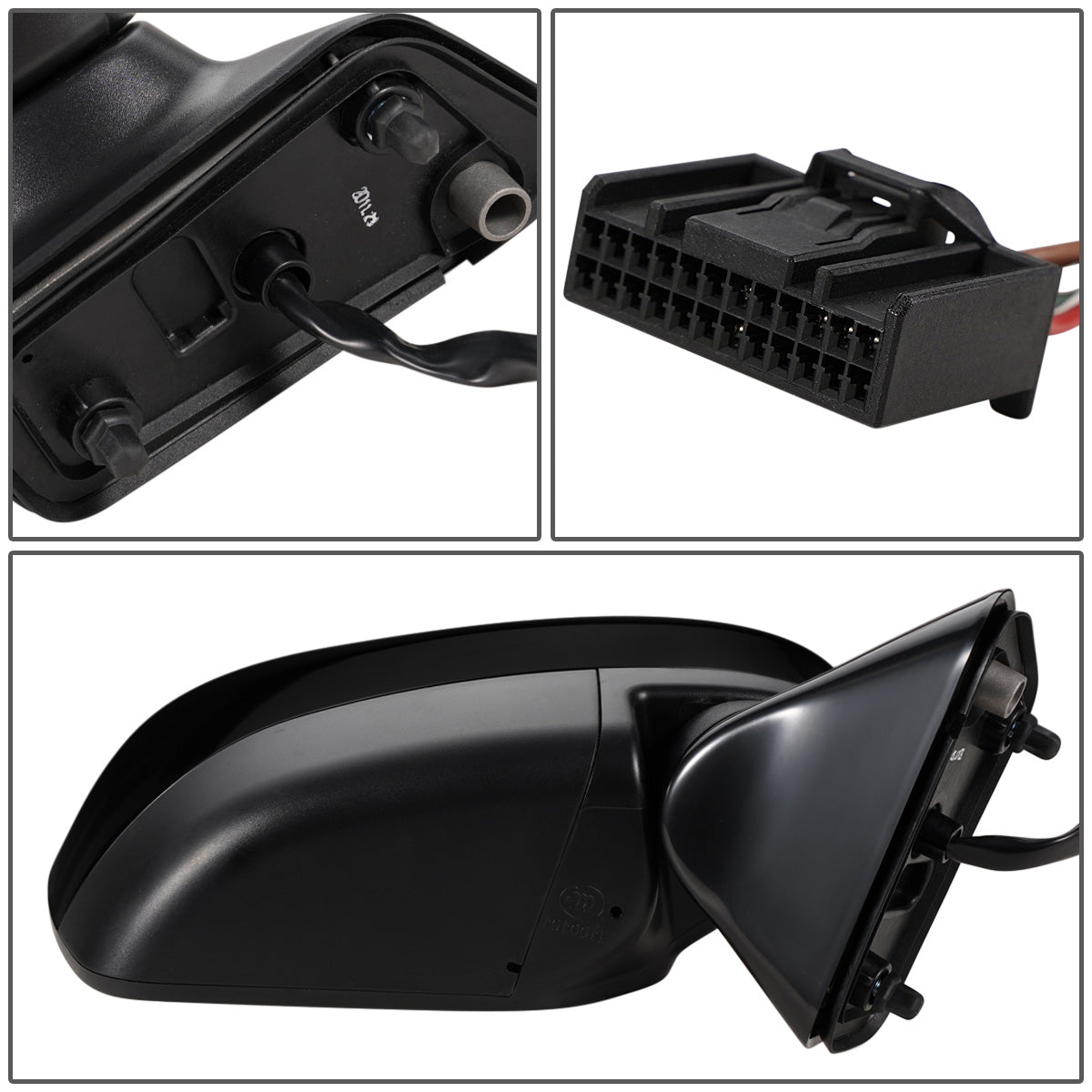 RETROVISOR MIRROR - OEM - 11-17 NISSAN QUEST - POWERED - HEATED - FOLDING - BLACK MATERIAL - RIGHT