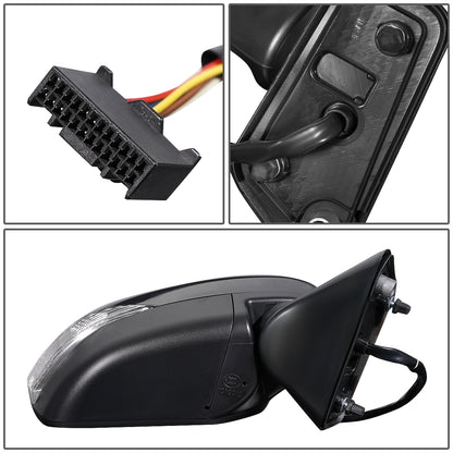 RETROVISOR MIRROR - OEM - 11-17 NISSAN QUEST - POWERED - HEATED - W/ SIGNAL LIGHT - FOLDING - BLACK MATERIAL - RIGHT