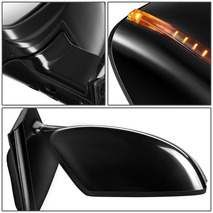 RETROVISOR MIRROR - OEM - 15-18 NISSAN MURANO - POWERED - W/ SIGNAL LIGHT - FOLDING - BLACK MATERIAL - RIGHT