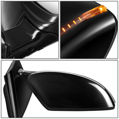 RETROVISOR MIRROR - OEM - 15-18 NISSAN MURANO - POWERED - W/ SIGNAL LIGHT - FOLDING - BLACK MATERIAL - RIGHT