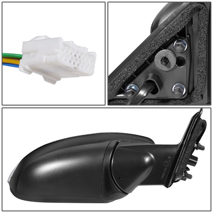 RETROVISOR MIRROR - OEM - 14-16 NISSAN ROGUE - POWERED - W/ SIGNAL LIGHT - FOLDING - BLACK MATERIAL - RIGHT