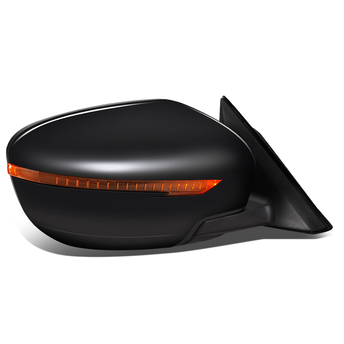 RETROVISOR MIRROR - OEM - 14-16 NISSAN ROGUE - POWERED - HEATED - W/ SIGNAL LIGHT - FOLDING - BLACK MATERIAL - RIGHT