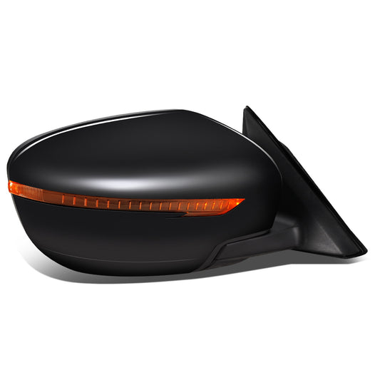 RETROVISOR MIRROR - OEM - 14-16 NISSAN ROGUE - POWERED - HEATED - W/ SIGNAL LIGHT - FOLDING - BLACK MATERIAL - RIGHT