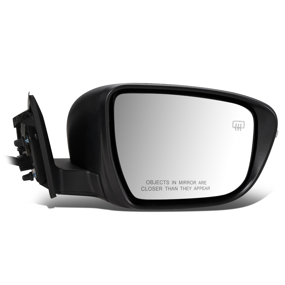 RETROVISOR MIRROR - OEM - 14-16 NISSAN ROGUE - POWERED - HEATED - W/ SIGNAL LIGHT - FOLDING - BLACK MATERIAL - RIGHT