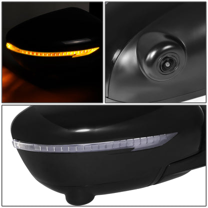 RETROVISOR MIRROR - OE STYLE - NISSAN ROGUE 17-20 - WITH POWER WITH HEATED WITH SIGNAL WITH CAMERA - PASSENGER SIDE - PAINT TO MATCH - BLACK