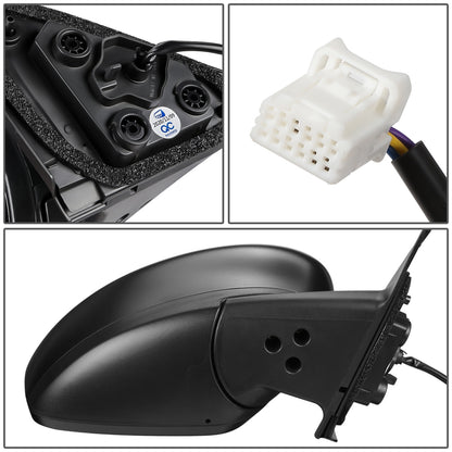 RETROVISOR MIRROR - OEM - 18-20 NISSAN KICKS - POWERED - FOLDING - TEXTURED - BLACK