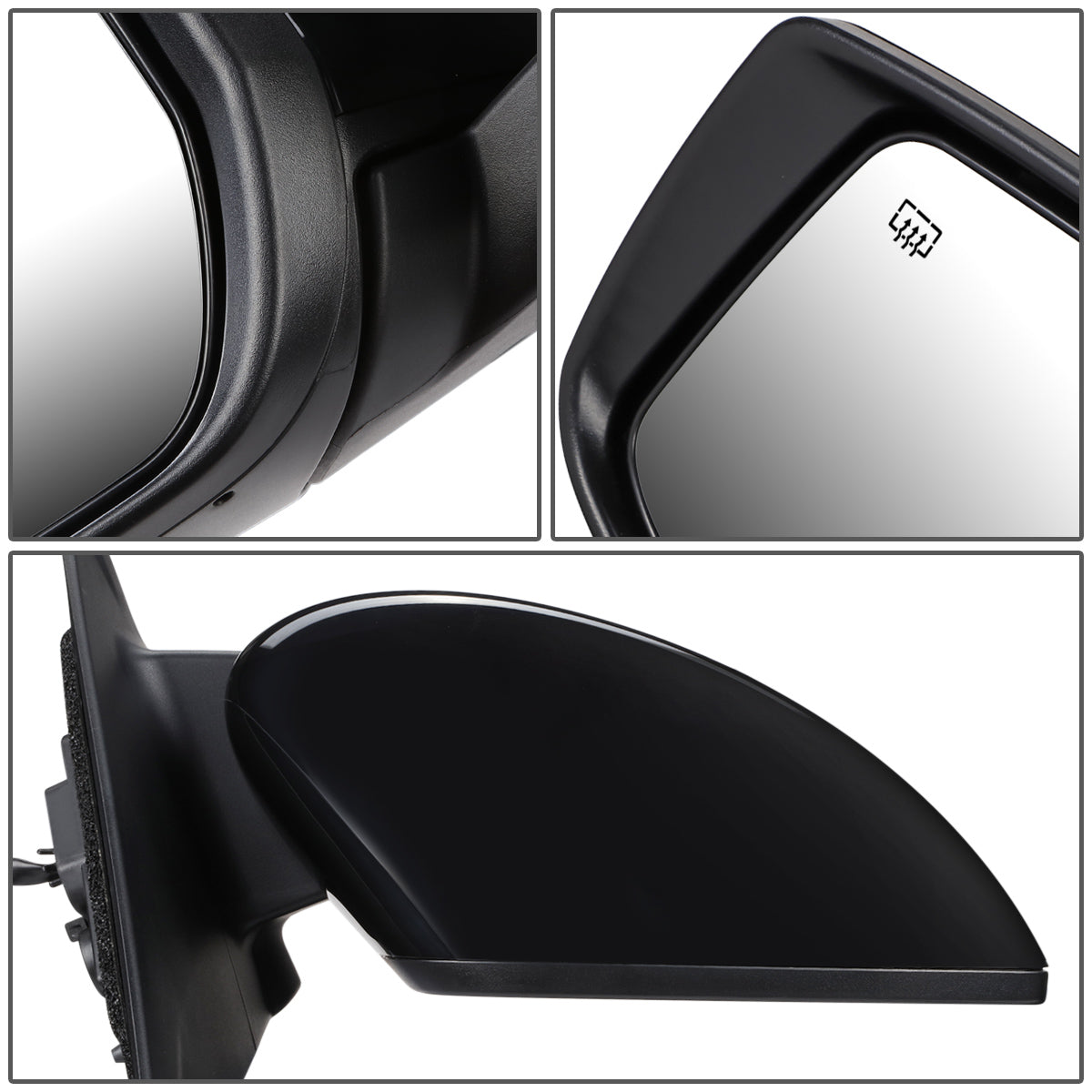 RETROVISOR MIRROR - OEM - 18-20 NISSAN KICKS - POWERED - HEATED - FOLDING - BLACK MATERIAL - RIGHT