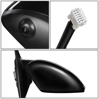 RETROVISOR MIRROR - OEM - 18-20 NISSAN KICKS - POWERED - HEATED - W/ SIGNAL LIGHT - W/ CAMERA - FOLDING - BLACK MATERIAL - RIGHT