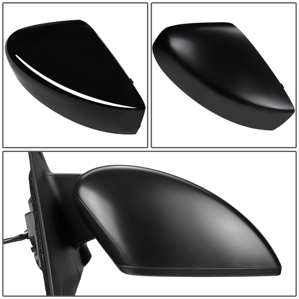 RETROVISOR MIRROR - OEM - 18-20 NISSAN KICKS - POWERED - HEATED - W/ BSD - TEXTURED - BLACK - RIGHT