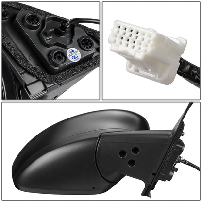 RETROVISOR MIRROR - OEM - 18-20 NISSAN KICKS - POWERED - HEATED - W/ BSD - TEXTURED - BLACK - RIGHT